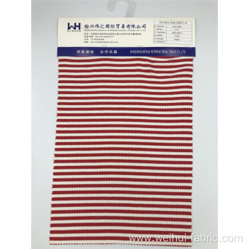 Wholesale Ribbing Knitted Fabric R/SP Red Stripes Fabrics